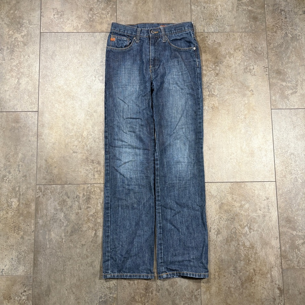 Cyber Y2K Distressed GS115 Thick Stitch Embroidered Pockets Denim Jeans